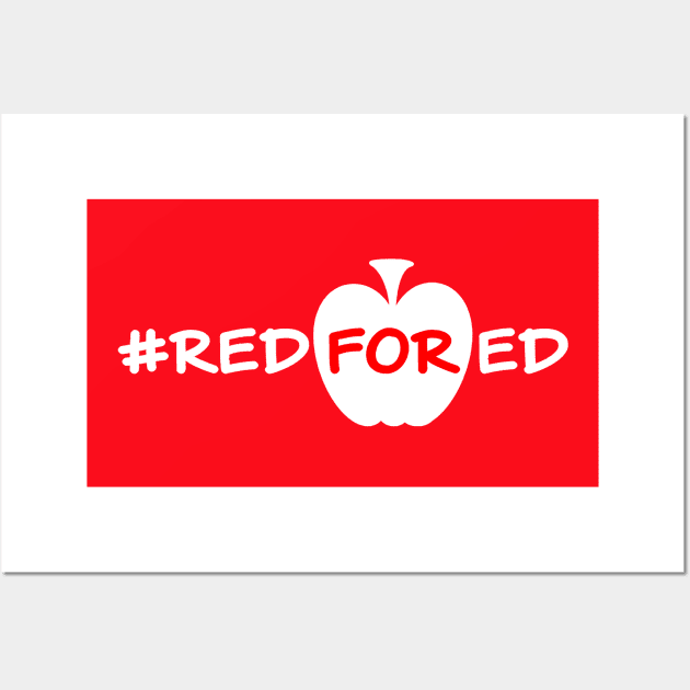 red for ed (white apple) Wall Art by haberdasher92